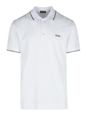 ZEGNA: polo shirts - White Cotton Polo Shirt