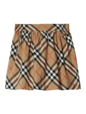 BURBERRY: Knee length skirts & Midi - Checked skirt