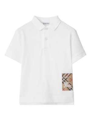 BURBERRY: polo shirts - Check label polo