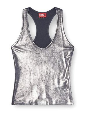 DIESEL: Tops y camisetas sin mangas - Vestido Midi - Azul