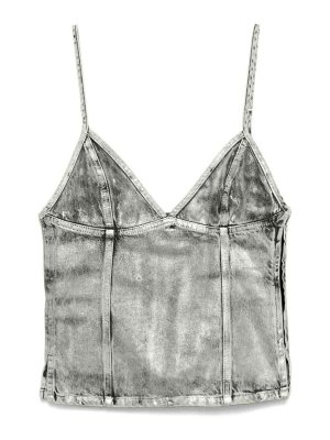DIESEL: Tops y camisetas sin mangas - Top - Gris