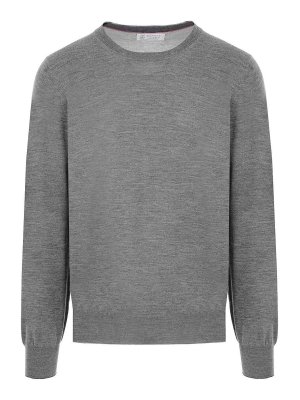 BRUNELLO CUCINELLI: Pull col rond - Pull Col Rond - Bleu