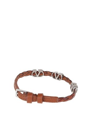 VALENTINO GARAVANI: Bracelets & Bangles - Leather Bracelet Vlogo Signature