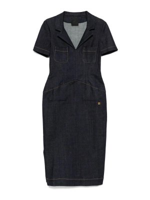 GIVENCHY: maxi dresses - Denim Pockets Midi Dress