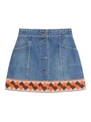 VALENTINO: mini skirts - Denim Skirt