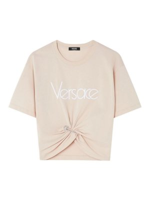 VERSACE: Tシャツ - Tシャツ - ベージュ