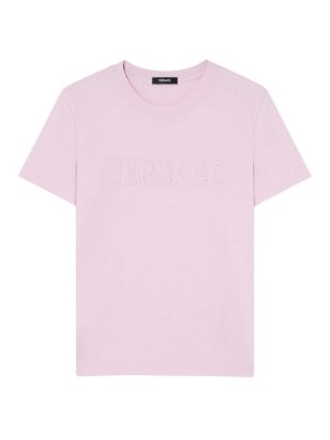 VERSACE: Tシャツ - Tシャツ - ライトピンク