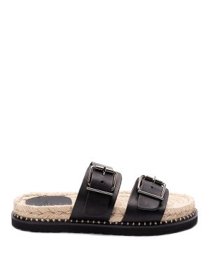 VALENTINO ヴァレンティノ サンダル 黒 4602624L0026 ロックスタッズ カーフスキン スライドサンダル 60mm for