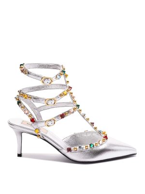VALENTINO GARAVANI: court shoes - Rockstud Ankle Strap Pumps