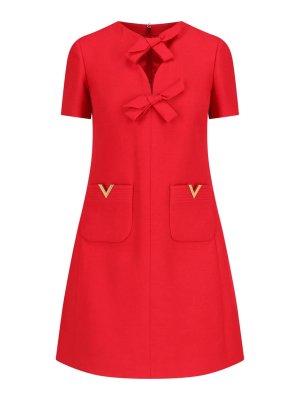 Valentino Garavani Lipstick Waves silk dress - Red
