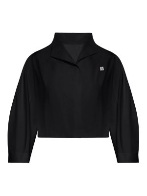 GIVENCHY: shirts - Crop Shirt In Technical Fabric