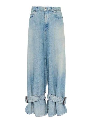 J.W. ANDERSON: bootcut jeans - Jeans With Buckle On The Hem