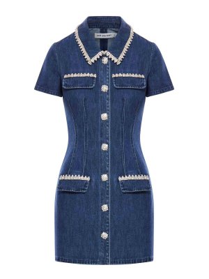 Self Portrait: short dresses - Short Denim Dress