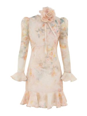 ZIMMERMANN: abiti da cocktail - Miniabito a fiori schiacciati