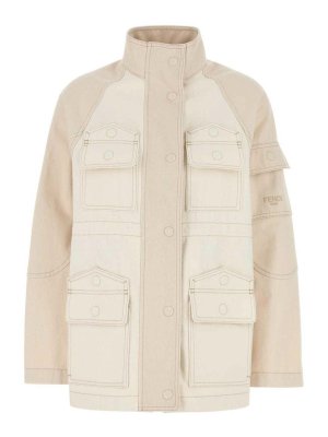 FENDI: bombers - Denim Bomber Jacket