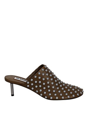 JIL SANDER: sabot - Mules Impreziositi Da Borchie