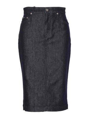 DOLCE & GABBANA: Jupes midi et au genou - Jupe Midi - Bleu