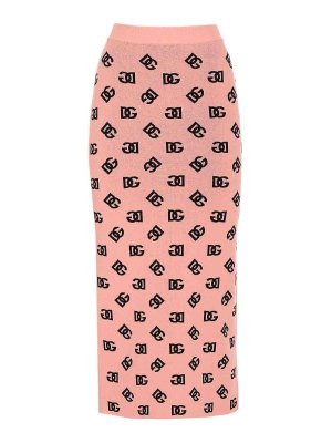 DOLCE & GABBANA: Jupes midi et au genou - Jupe Midi - Couleur Chair