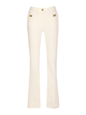 ELISABETTA FRANCHI: Bootcut - Bootcut Jeans - Weiß