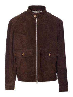 BRUNELLO CUCINELLI: leather jacket - Suede Jacket