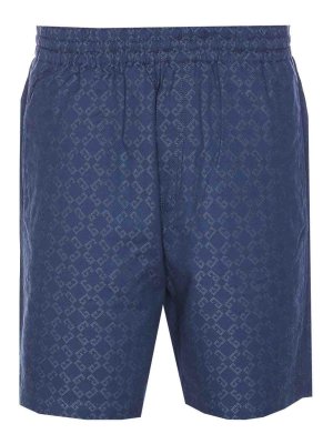 GIVENCHY: Trousers Shorts - Denim Monogram Shorts