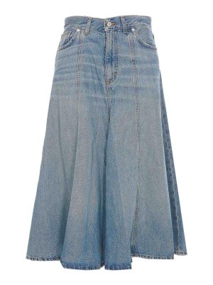 HAIKURE: gonne al ginocchio  e longuette - Gonna in denim ionico serenitÃ 