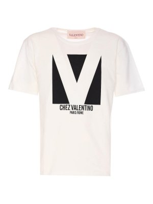 VALENTINO GARAVANI: t-shirts - White Chez Valentino T-Shirt