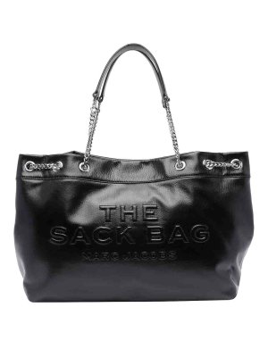 MARC JACOBS: cross body bags - Black The Chain Sack Bag