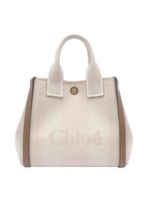 CHLOE': totes bags - Beige E Carry Tote Bag Small