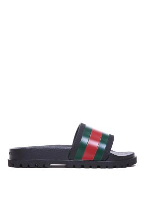 GUCCI: sandals - Web Slide Sandals