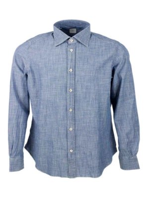 ELEVENTY: Camisas - Camisa - Lavado Oscuro