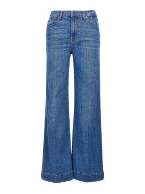 7 FOR ALL MANKIND: Jeans évasés - Jean Bootcut - Bleu
