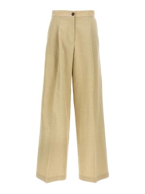 YVES SALOMON: Trousers Shorts - Linen Trousers