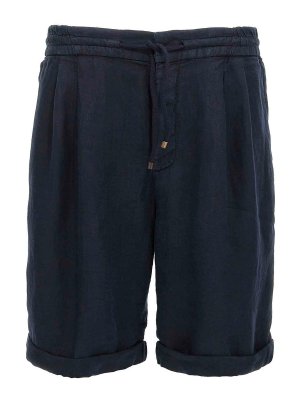 BRUNELLO CUCINELLI: Trousers Shorts - Linen Bermuda Shorts