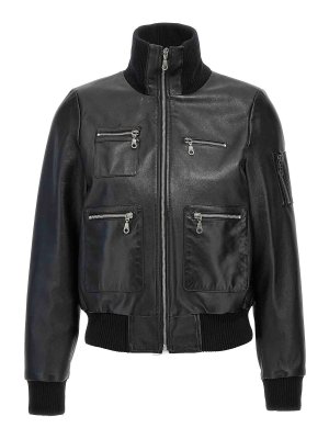 CHLOE': leather jacket - Leather Bomber Jacket