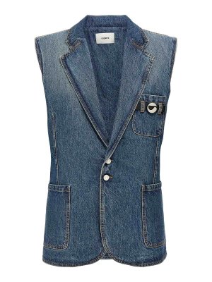 Pinko Short Vest With Lapels And Elastic - Brown | 104755A2BQL67