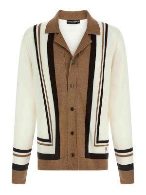 DOLCE & GABBANA: cardigan - Cardigan da ricamo logo