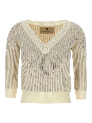 ERMANNO SCERVINO: cardigans - Rhinestone Sweater