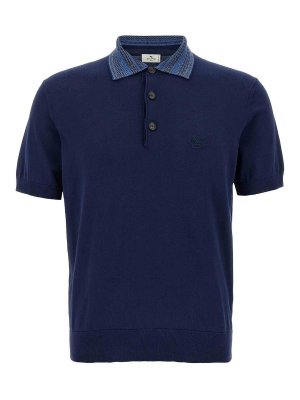 Brioni Knitted Polo Shirt - Blue - Men | UMKC0LPBK024000