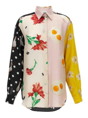 MOSCHINO: shirts - Patchwork Print Shirt