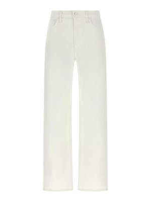 MOTHER: Bootcut - Bootcut Jeans - Weiß