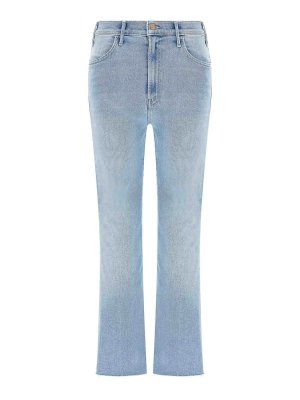 MOTHER: bootcut jeans - The Hustler Ankle Fray Jeans