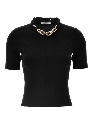 RABANNE: t-shirts - Chain T-Shirt