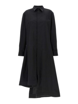 Y-3: knee length dresses - Asymmetrical Dress