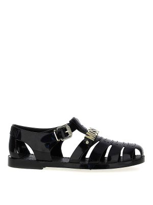 サンダル MSGM Men Sandals 3840MS20886499 Black M.S.G.M. Slide Sandal With Logo - Black - Men | 3840MS20886499