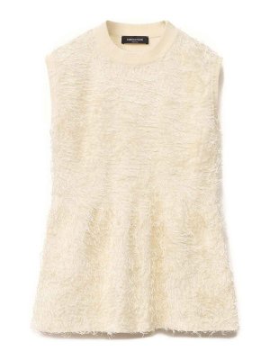 FABIANA FILIPPI: Tops & Tank tops - Fringe Effect Viscose Tank Top