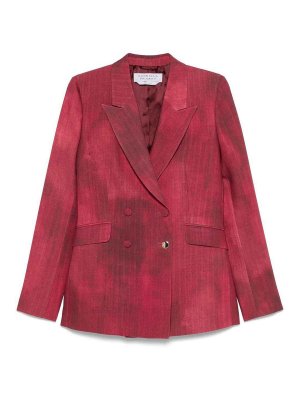 ジャケット SAULINA ANTONIA - Single-breasted velvet jacket (SAA016 2) Saulina Antonia velvet jacket - Dark Red - Women
