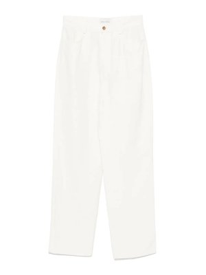 LOULOU STUDIO: Pantalons casual - Pantalons Décontractés - Blanc