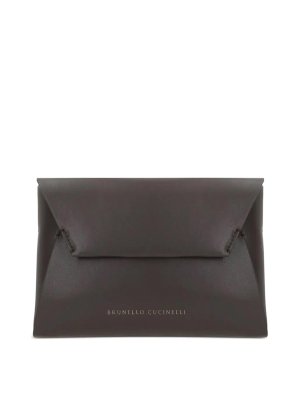 BRUNELLO CUCINELLI: clutches - Leather Duo Clutch