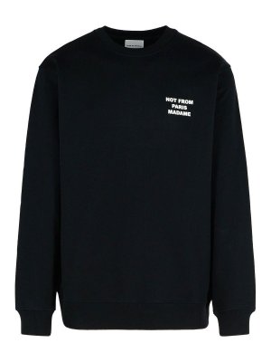 DRÔLE DE MONSIEUR: Sweatshirts & Sweaters - Black Cotton Sweatshirt
